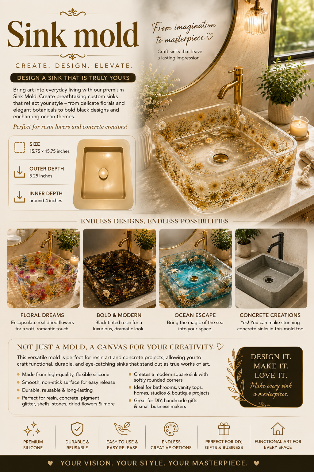 Sink mold
