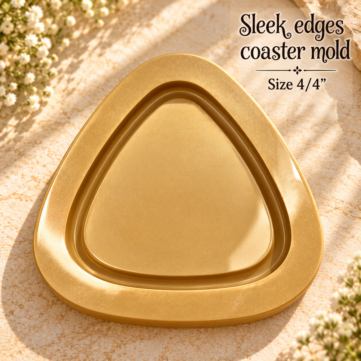 Sleek EdgesTriangle Coaster mold