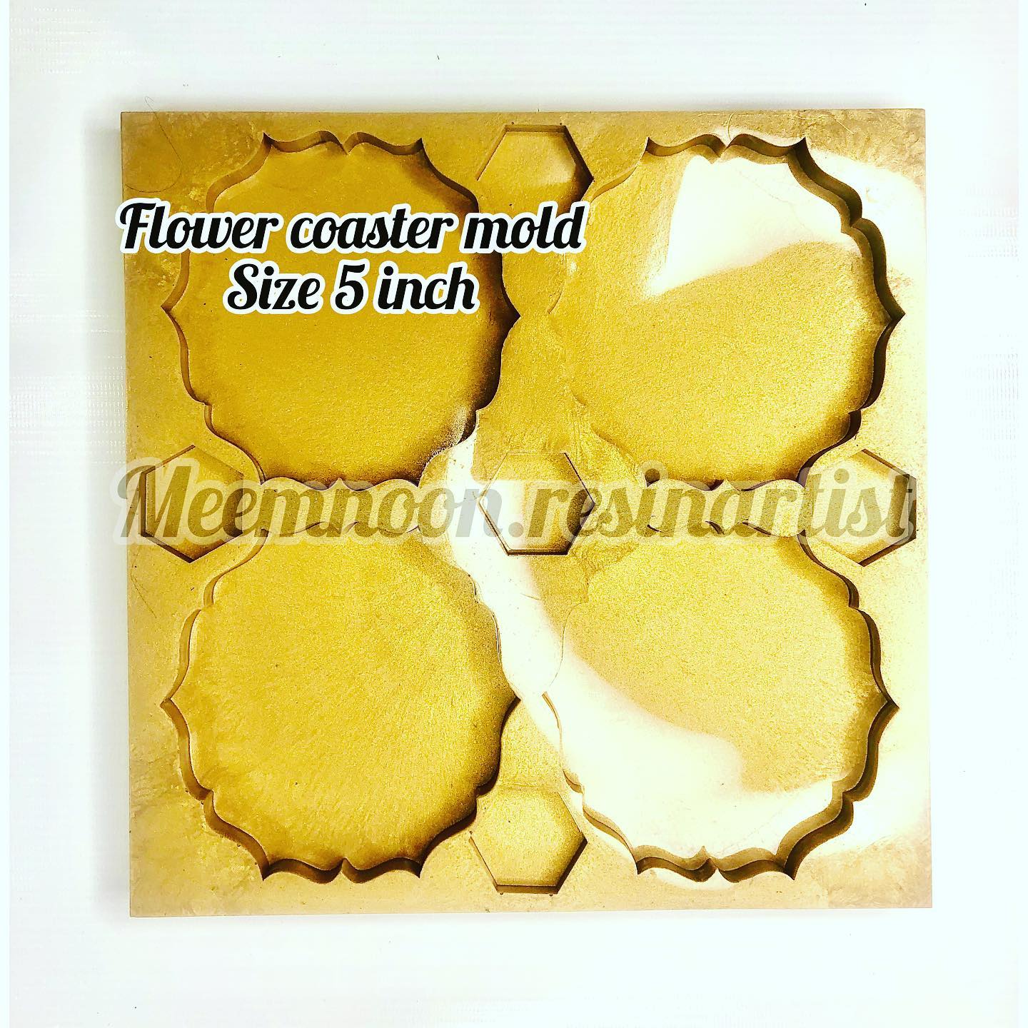 Flower coaster Molds (4in1) / 5" each