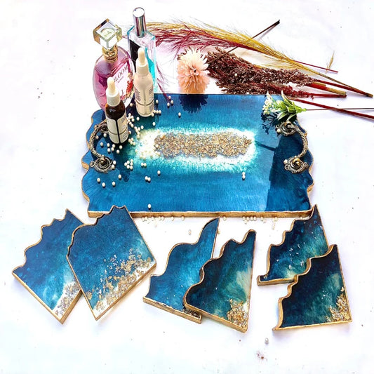 Resin Serving Tray Set