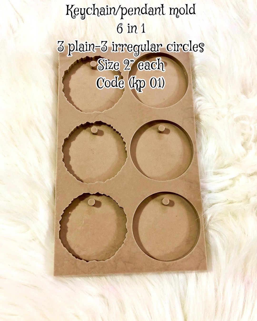 6 in 1 Round Keychain/Pendant Mold (kp 01)