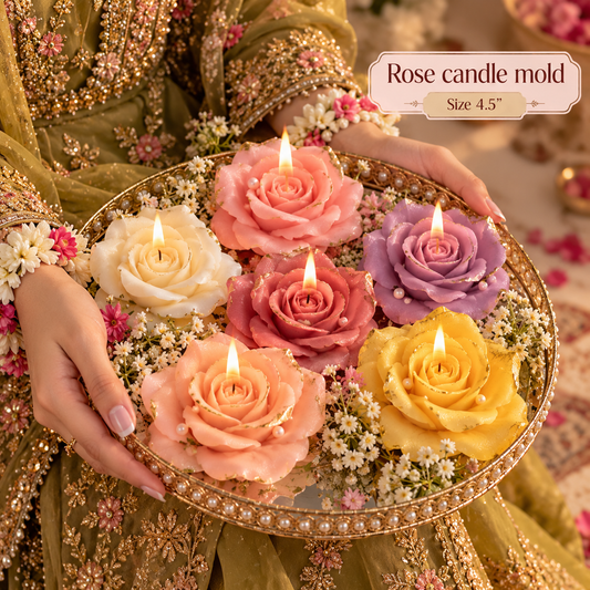 Rose candle mold