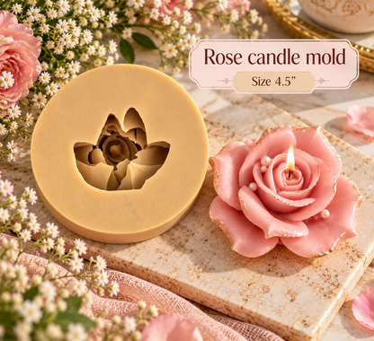 Rose candle mold