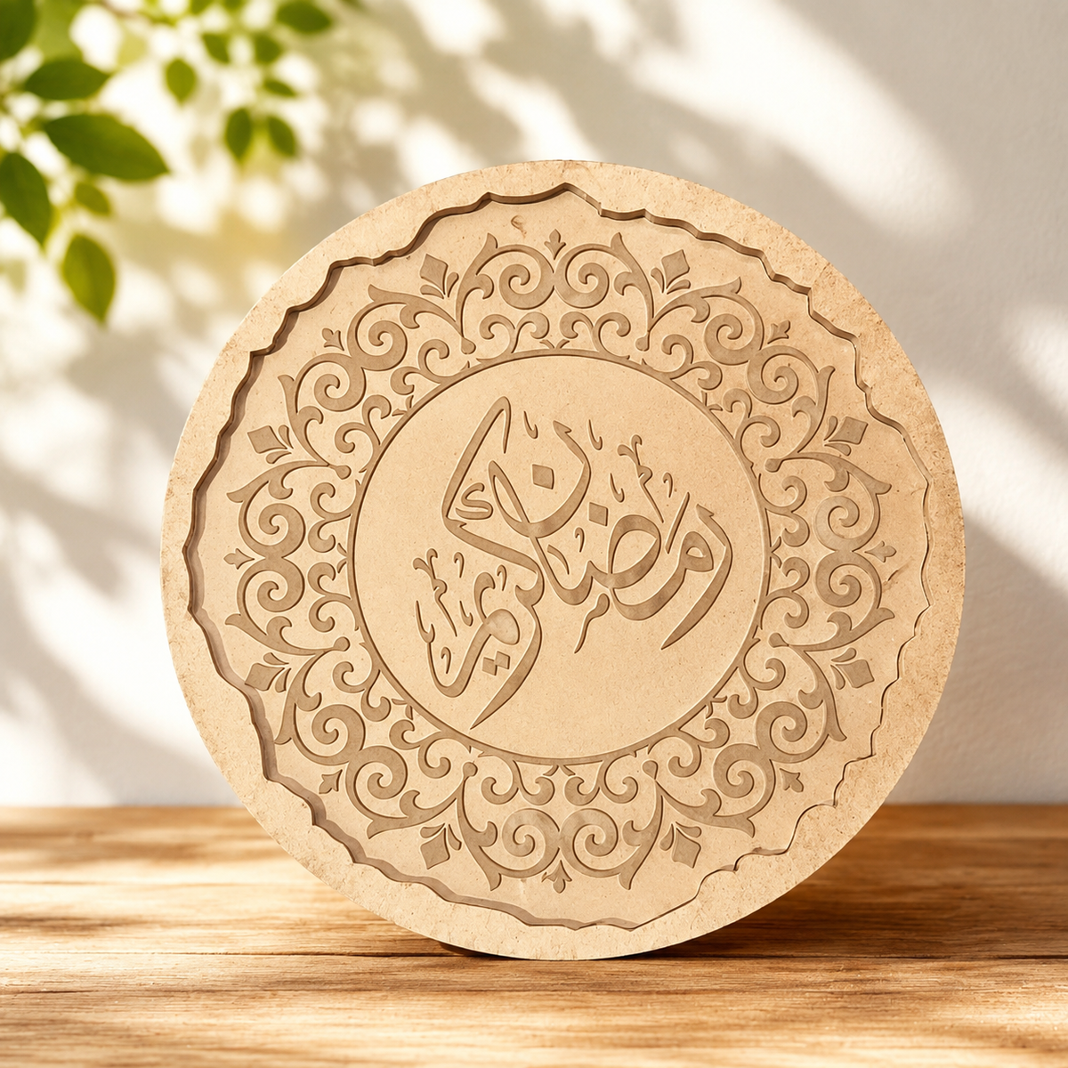 Ramzan Kareem Irregular Edges Round Platter