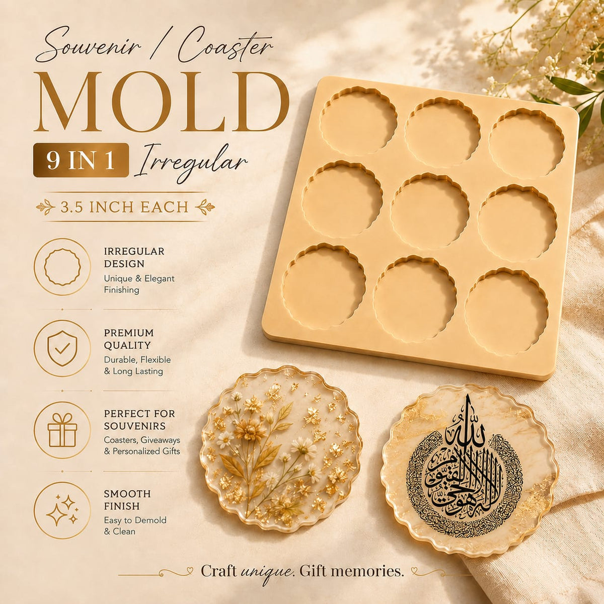 Souvenir/Coaster mold 9 in 1