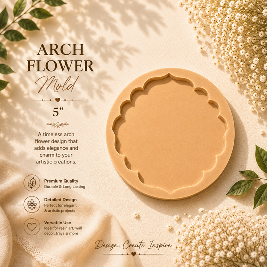 Arch Flower Coaster Mold