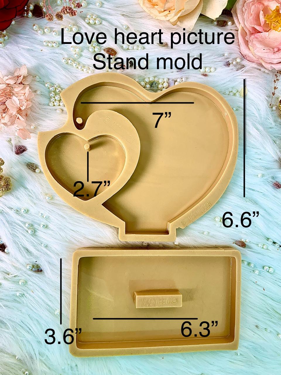 Love Picture Heart Stand Mold