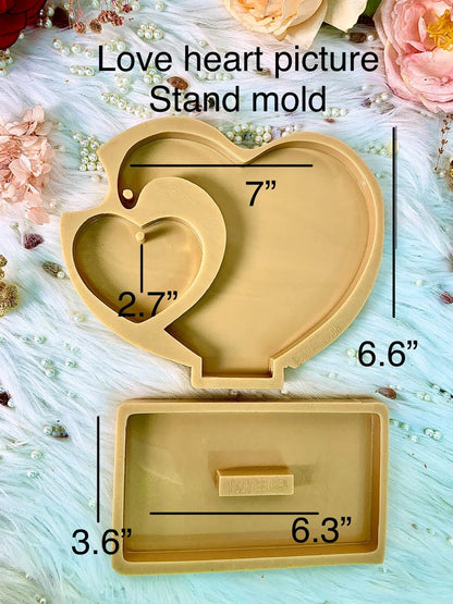 Love Picture Heart Stand Mold