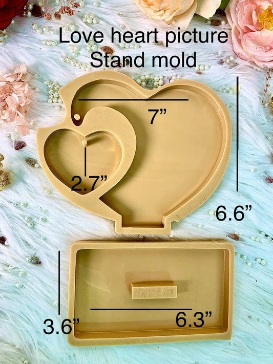 Love Picture Heart Stand Mold