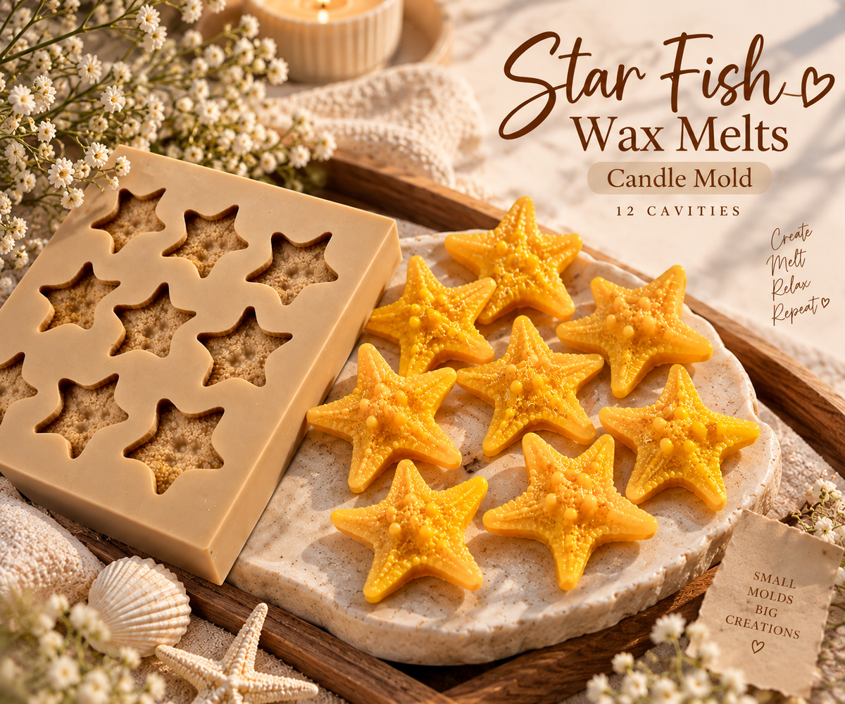 Star Fish Candle Mold 12 Cavities