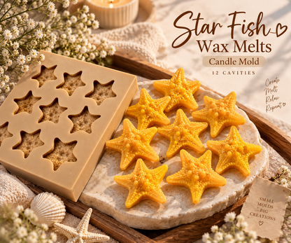 Star Fish Candle Mold 12 Cavities
