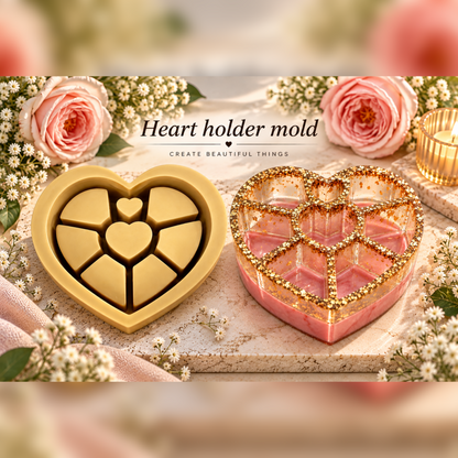 Heart shape lipstick Holder Mold