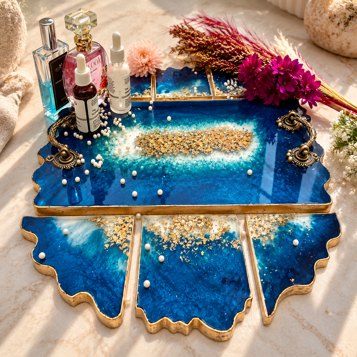 Resin Serving Tray Set