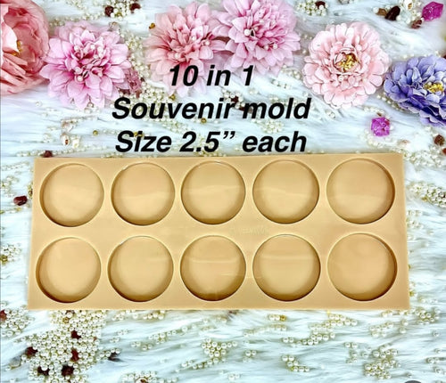 10 in 1 Plain Edges Round Mold 2.5"