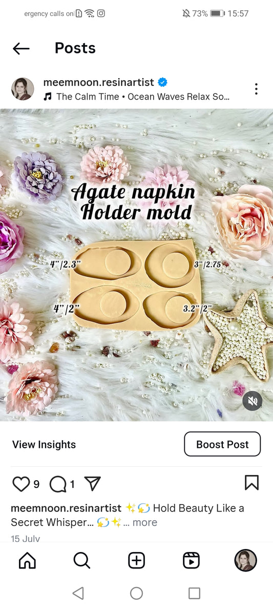 Agate Napkin Holder Mold