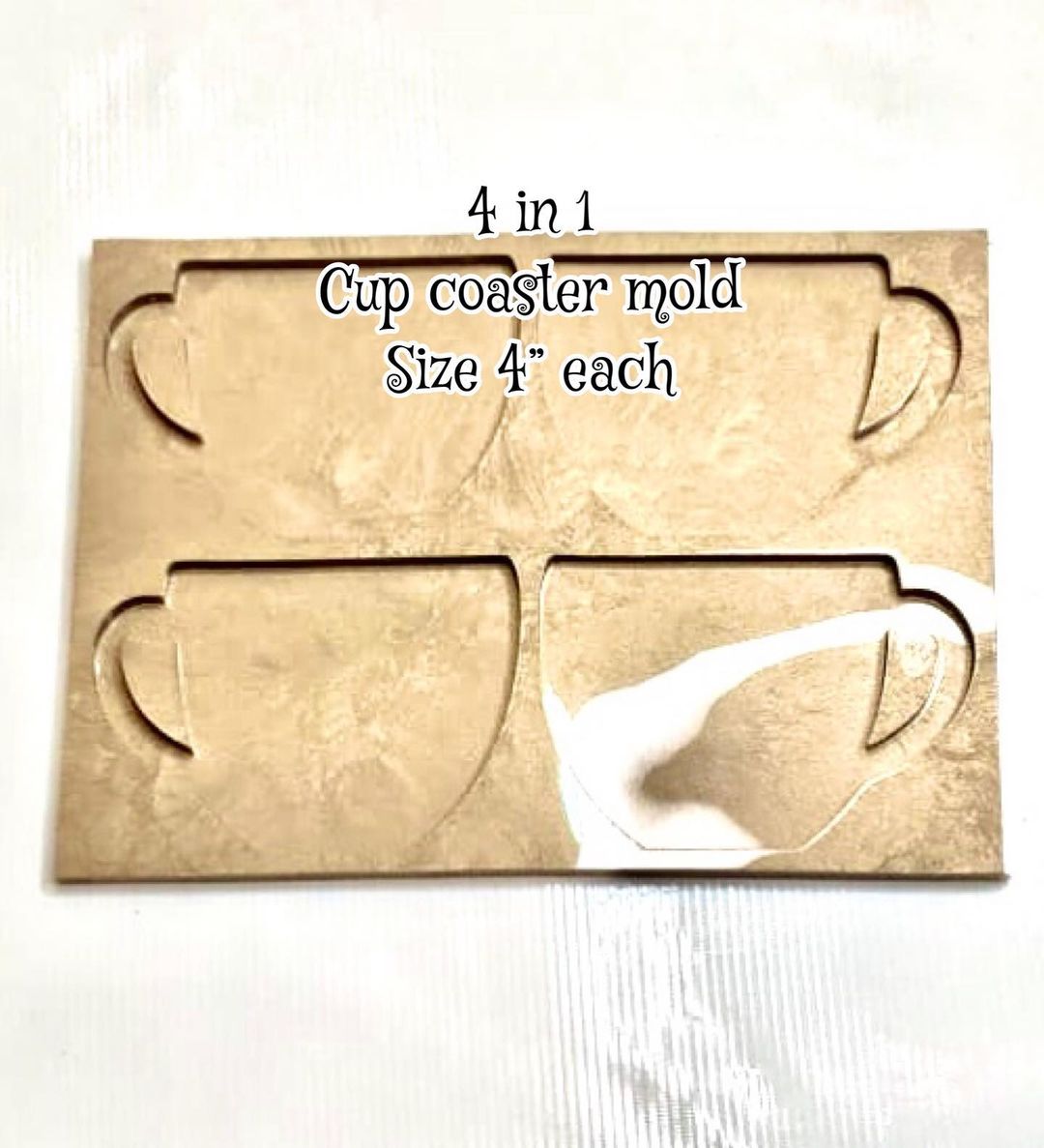 Cup Shape Coaster Mold 4 in 1