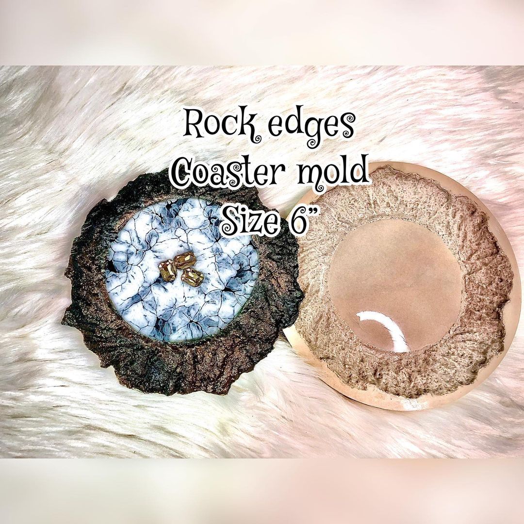 Rock Edges Coaster Mold.