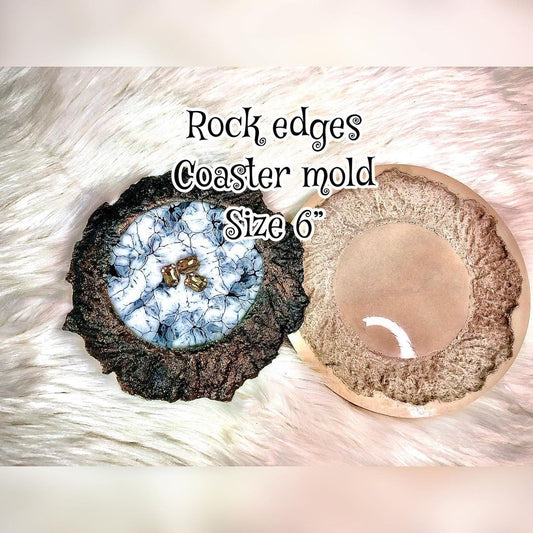 Rock Edges Coaster Mold.