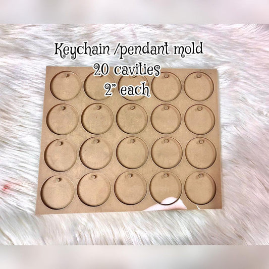 20 in 1 Round Keychain/Pendant Mold