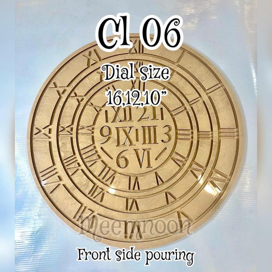 CL 06 Clock Mold Front Side Pouring