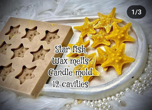 Star Fish Candle Mold 12 Cavities