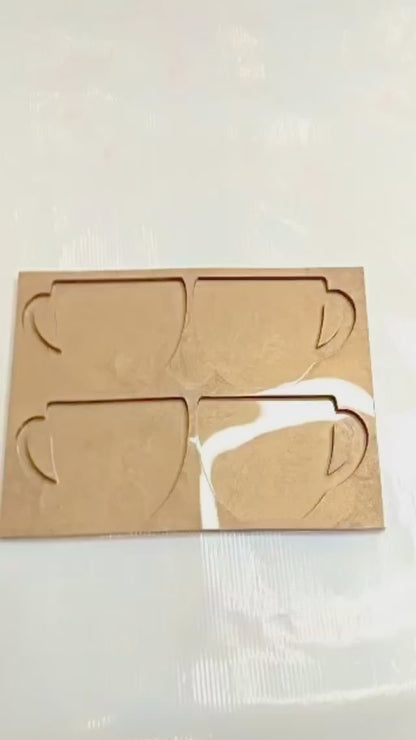 Cup Shape Coaster Mold 4 in 1