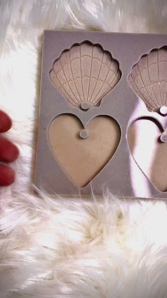 Seashell And Heart Mold