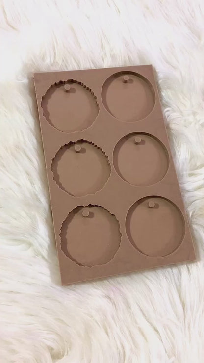 6 in 1 Round Keychain/Pendant Mold (kp 01)