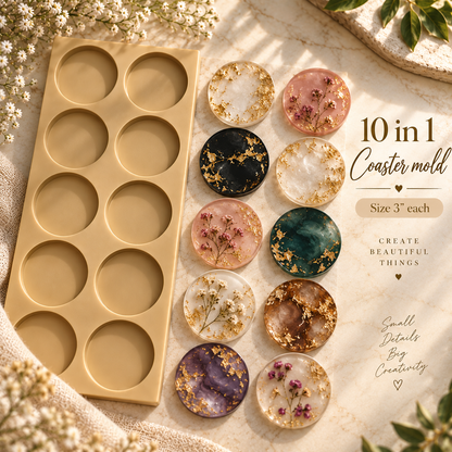 10 in 1 Coaster mold (plain edges)