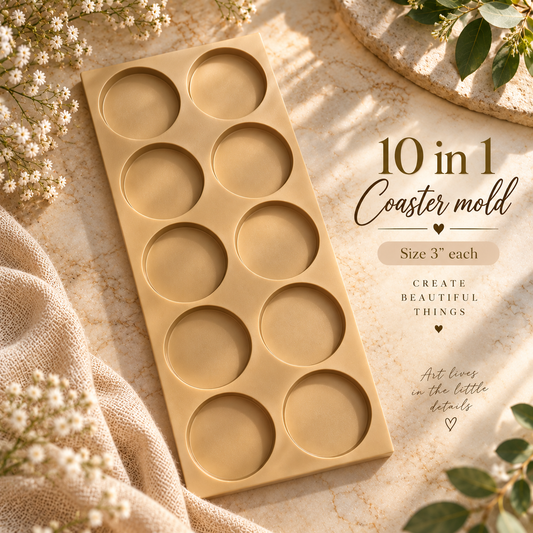 10 in 1 Coaster mold (plain edges)