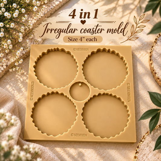 4" Coaster Mold (2 in 1 & 4 in 1)