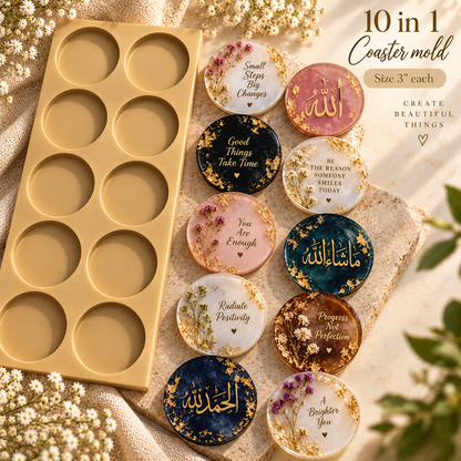 10 in 1 Coaster mold (plain edges)