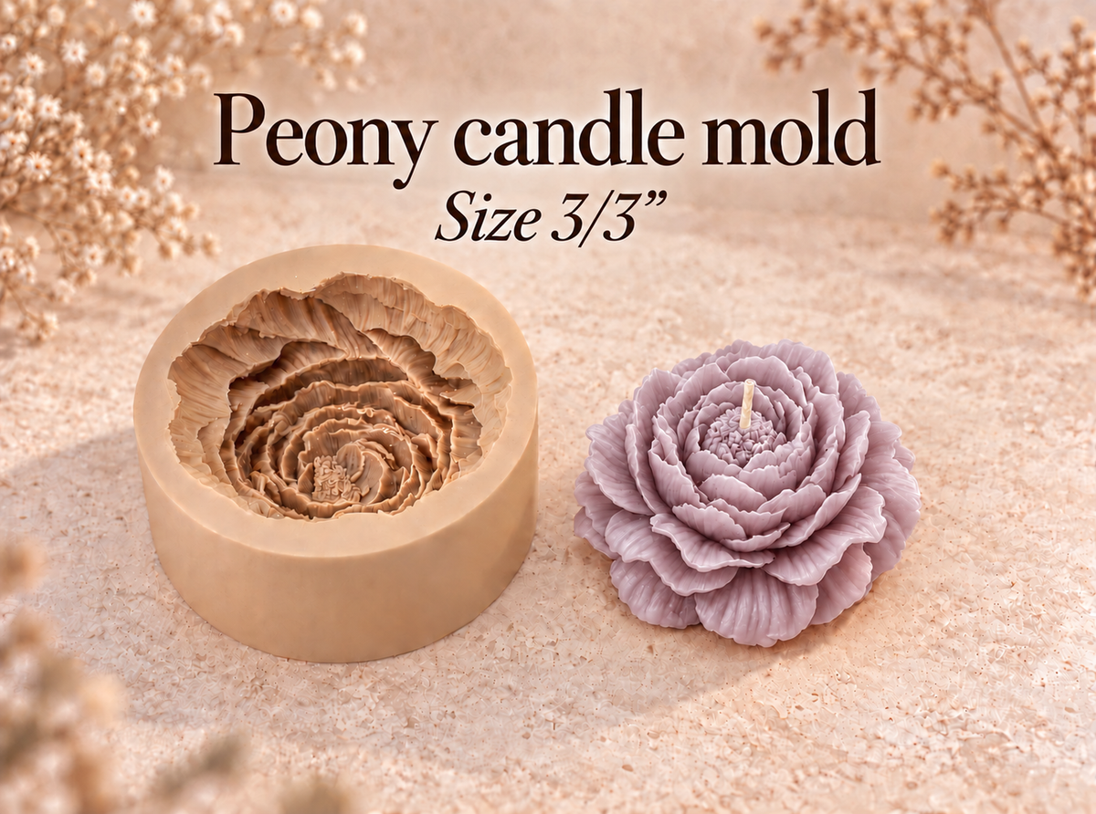 Peony Candle Mold