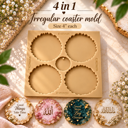 4" Coaster Mold (2 in 1 & 4 in 1)