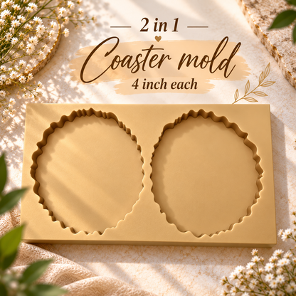 4" Coaster Mold (2 in 1 & 4 in 1)