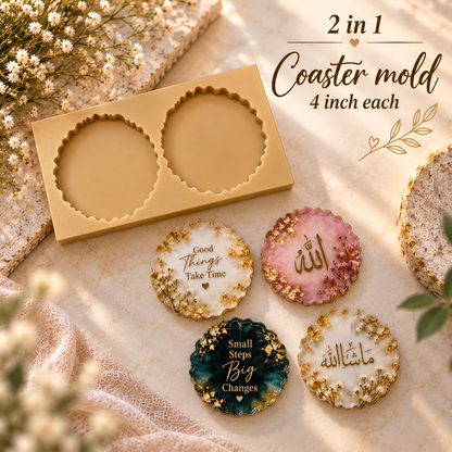 4" Coaster Mold (2 in 1 & 4 in 1)